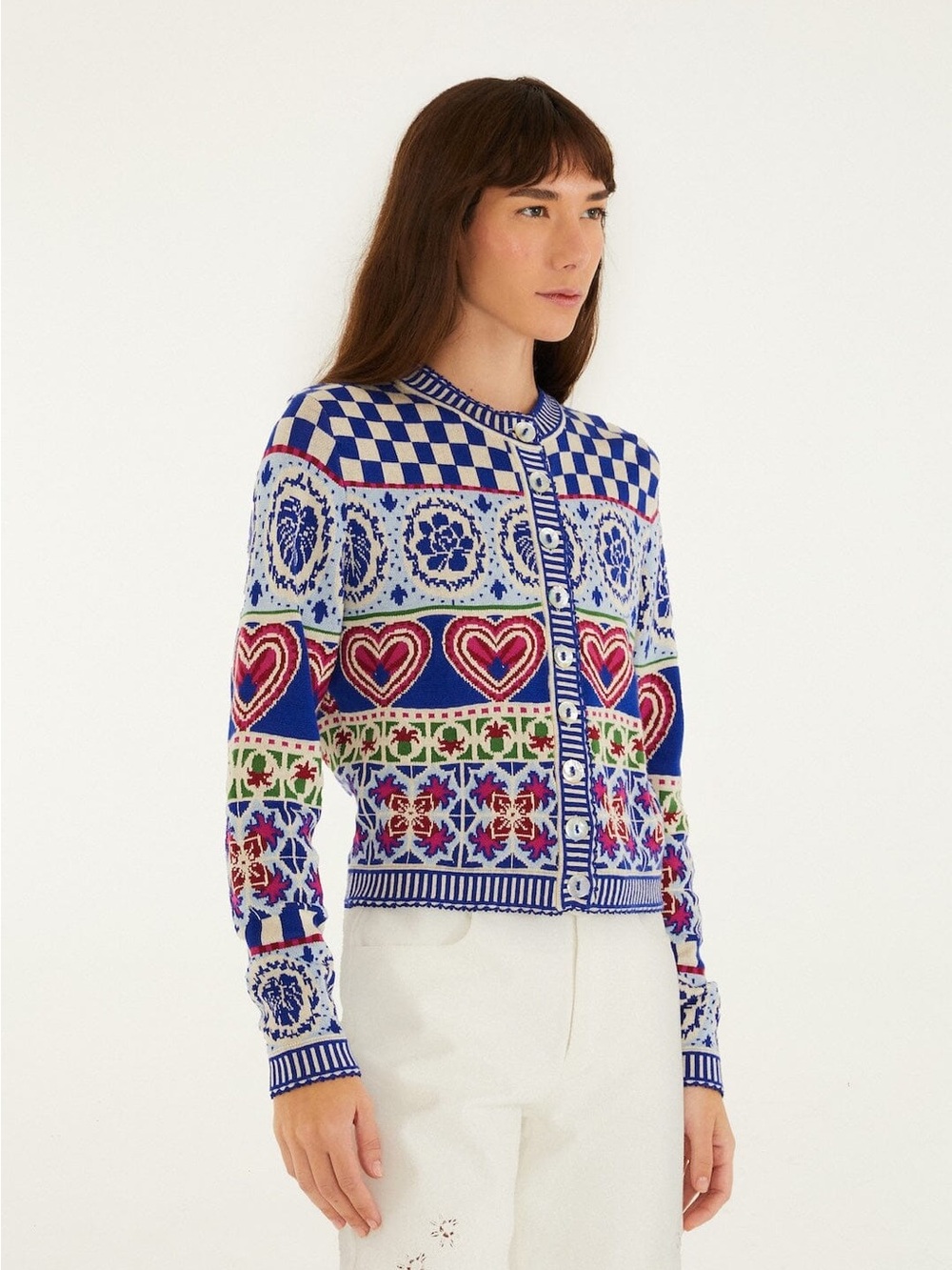 FARM RIO Rainbow Kaleidoscope Ainika Knit Cardigan - Picture 4 of 4